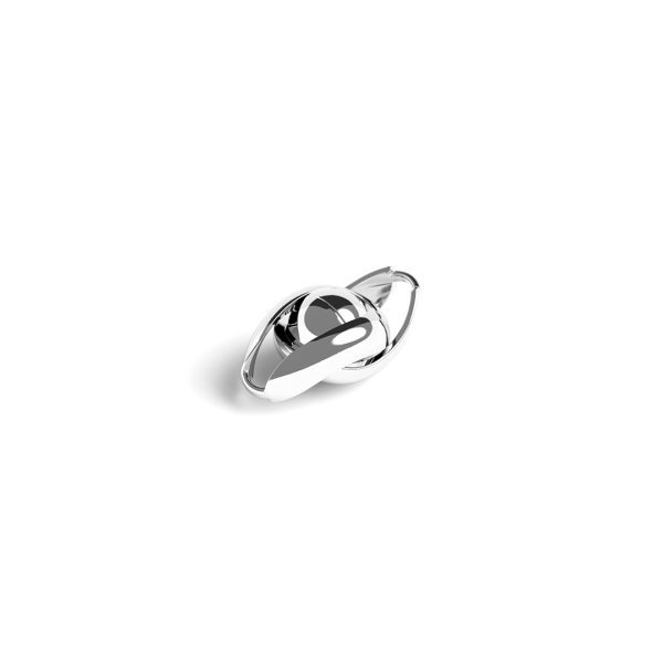 Magnet ball Infinity 14kt white gold rhodium plated
