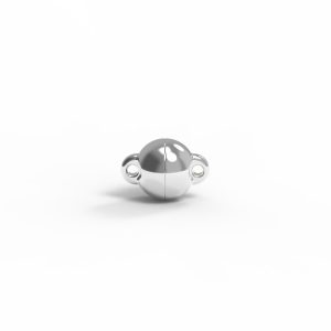 Magnet ball power silver 999 rhodium plated