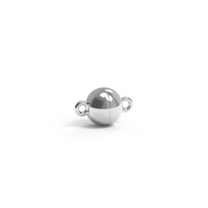 Magnet ball plus 18kt white gold rhodium plated