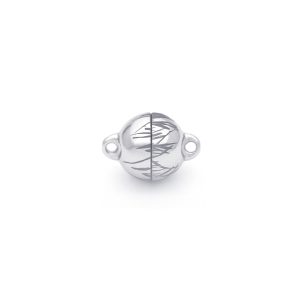Magnet ball power Nature silver 999 rhodium plated