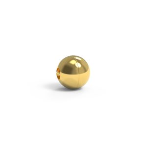 Cierre de bola magnética de oro amarillo de 18 quilates