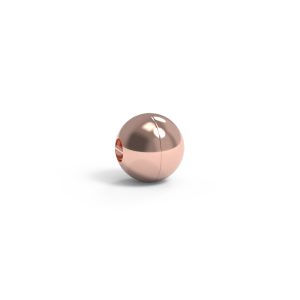 Cierre de bola magnética de oro rosa de 14 quilates