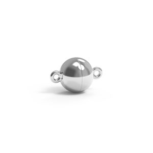 Magnet ball plus 14kt white gold rhodium plated