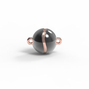 Magnetic ball appliqué "Wave" silver 999 rosé vg.