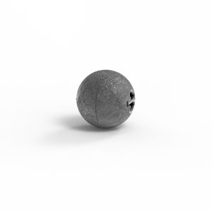 Magnet ball close silver 999 black rhod.